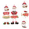 2 Pack Christmas Door Hanging Ornaments Front Signs for Window, Porch, Holiday, Wall