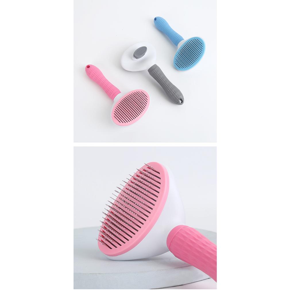 Hair removal One click design dog Pet Cleaning Brush Pet Hair Cleaner Cat Accessories Delicate Animals Comb brush Non-slip Grooming Brush  Supply