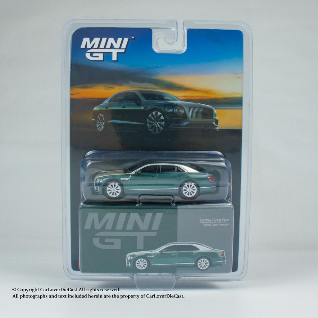 MINIGT 1/64 #867 Bentley Flying Spur Белый Песок Изумрудная Роскошь Металлическая Модель Автомобиля Миниатюрная Коллекция Diecast Украшение Хобби Подарки