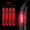 4-Pack Night Reflective Car Door Stickers Plastic Safety Warning Decals14*2cm/5.51*0.79in Visible At 300 Meters