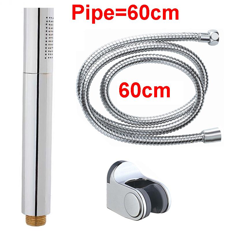 Комплект ручного душа из цельной латуни + шланг для душа из нержавеющей стали длиной 1,5 м + держатель для аксессуаров для душа
