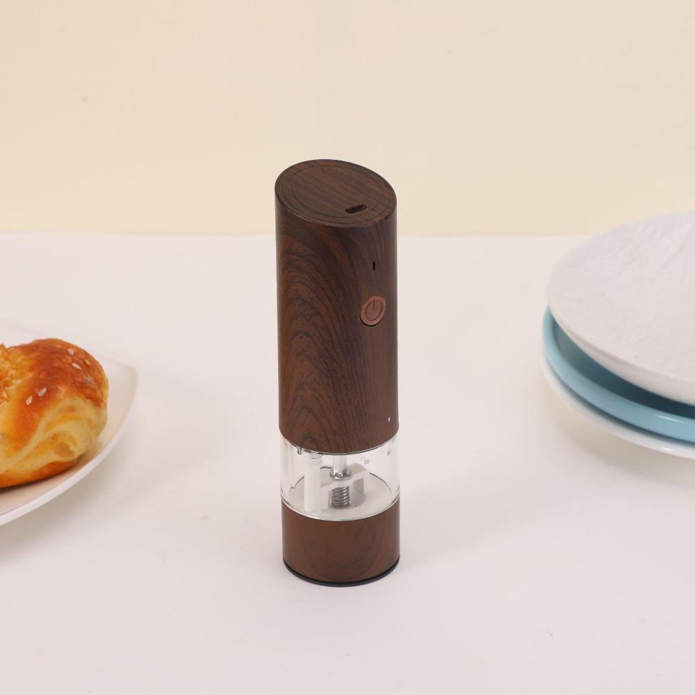 Adjustable Coarseness Automatic Pepper Grinding Bottle with Light Kitchen Spice Grinder Restaurant
