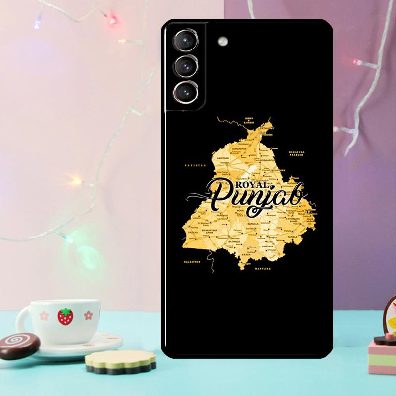 Чехол для телефона с картой Пенджаба для Samsung Galaxy S25 Ultra S20 S21 S22 S23 S24 Ultra Plus S9 S10 S25 FE