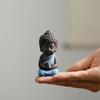 Chinese Style Buddha Statue Cute Sitting Statues Garden Accessories Mini Monk Figurines  Tea Play