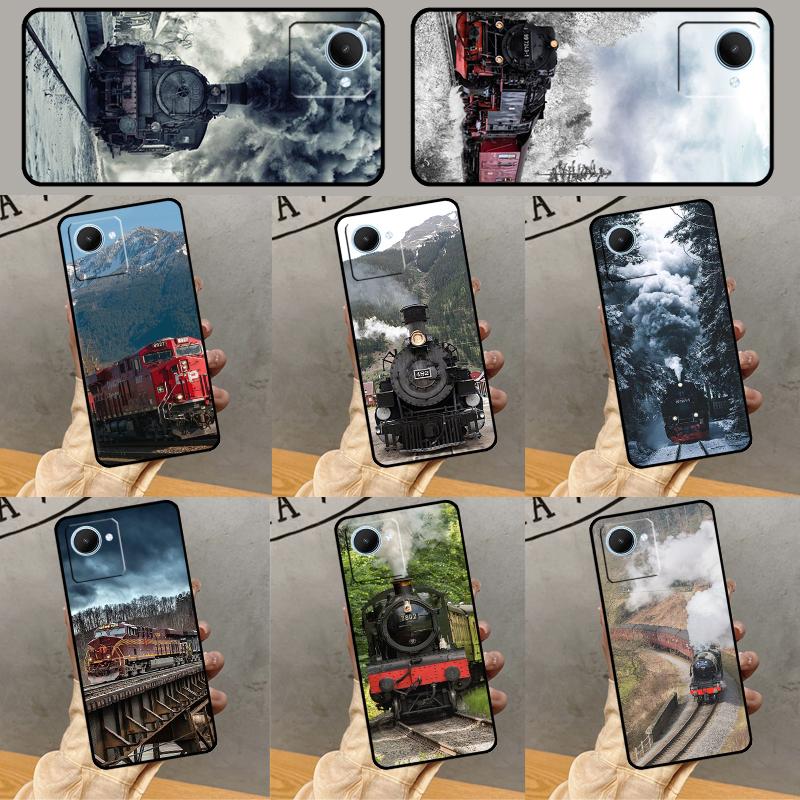 Train Railway Travel Case For Realme C61 C67 C53 C55 C75 C51 C21Y C25S GT 6 6T 5 GT7 Pro 10 11 12 13 14 Pro Plus