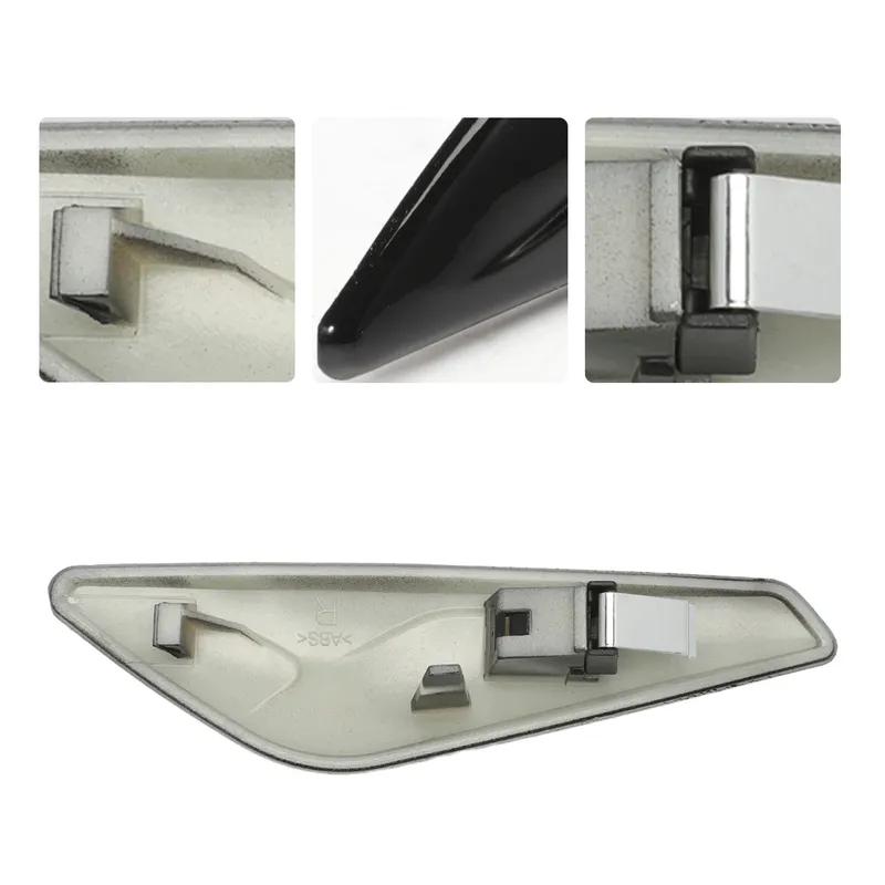 2 PCS Fender Side Marker Front Mudguard (1 Pair, Black Chrome Plated) For BMW X3 X4 F25 F26 51117338569 51117338570