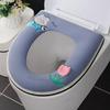 Универсальный чехол на сиденье для унитаза, коврик для туалета с мультяшным рисунком, мягкая теплая подушка на сиденье для унитаза, аксессуары для крышки унитаза для ванной комнаты
