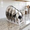 Plastic Pot Lid Rack Large Capacity Vertical Pan Lid Storage Rack Cookware Organizer  for Kitchen