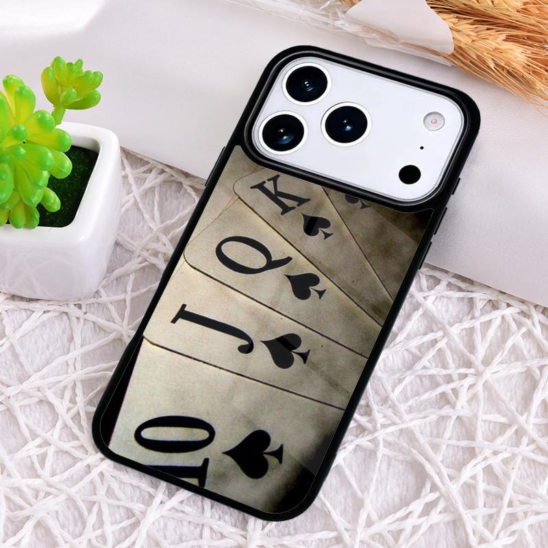 Чехол для телефона Poker с Тузом Пик для iPhone 17 Air 16 15 11 12 14 13 Pro Max Ударопрочный чехол