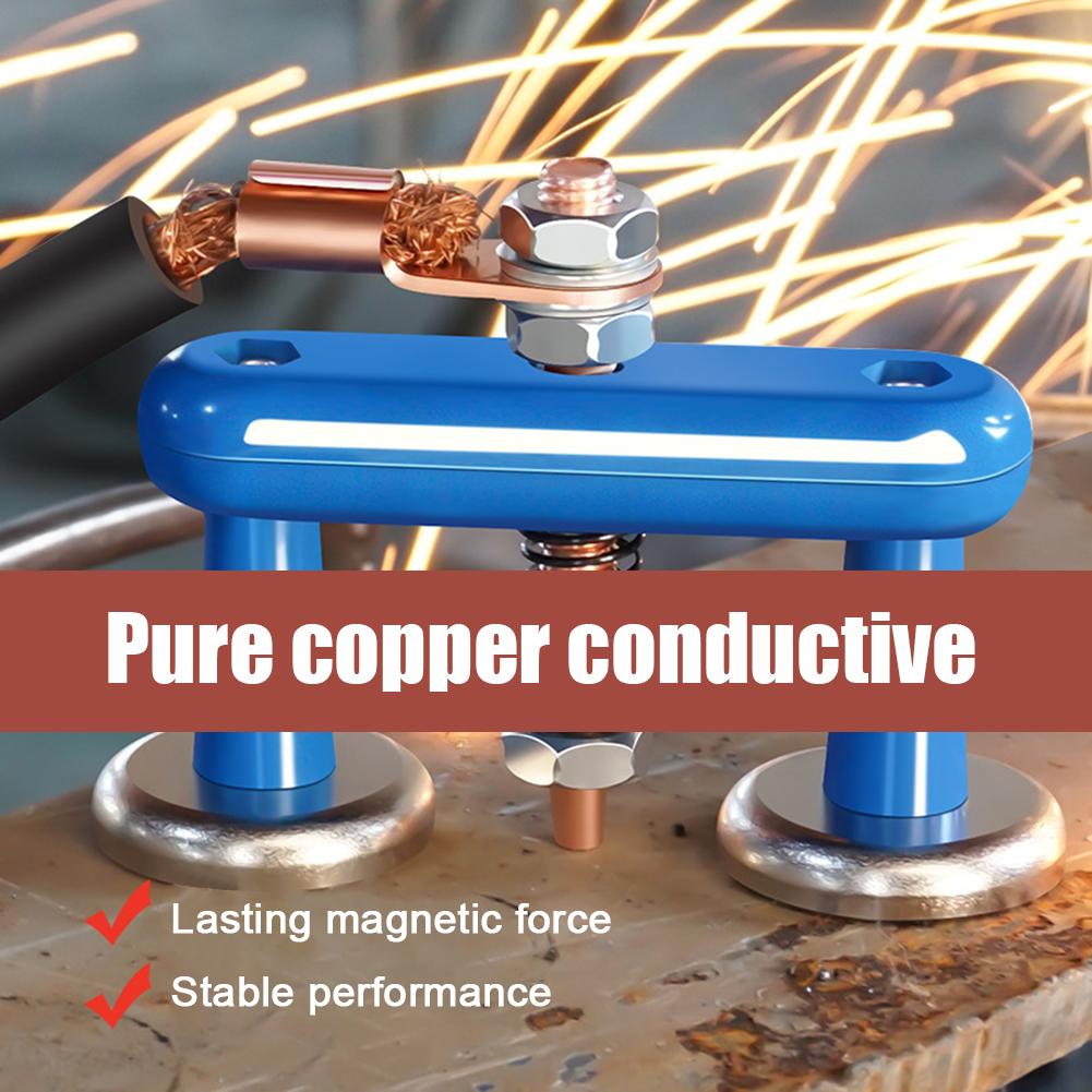 Double/Single Headed Magnetic Welding Ground Clamp Clamp Fixed For Electric Welder Magnet Head Welding Clamps Holder