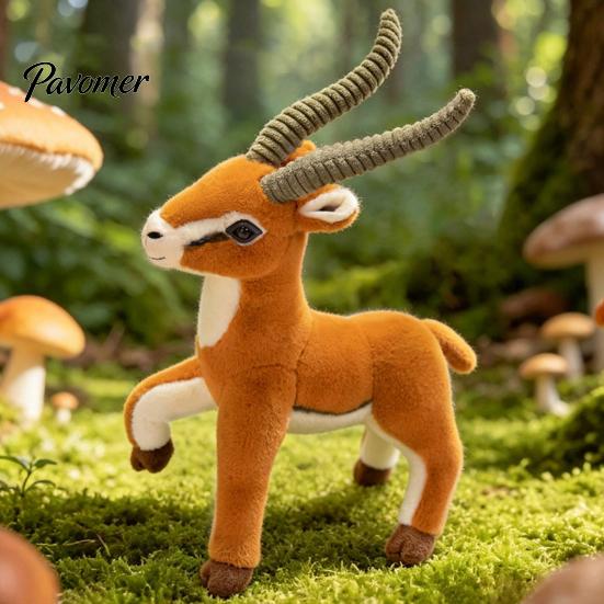 Adjustable Limb Stuffed Antelope Plush Tibetan Doll, Posable Toy, Cute Soft Animal Doll Cuddly Animal, Collectible Gift for Kids Home Decor Toy