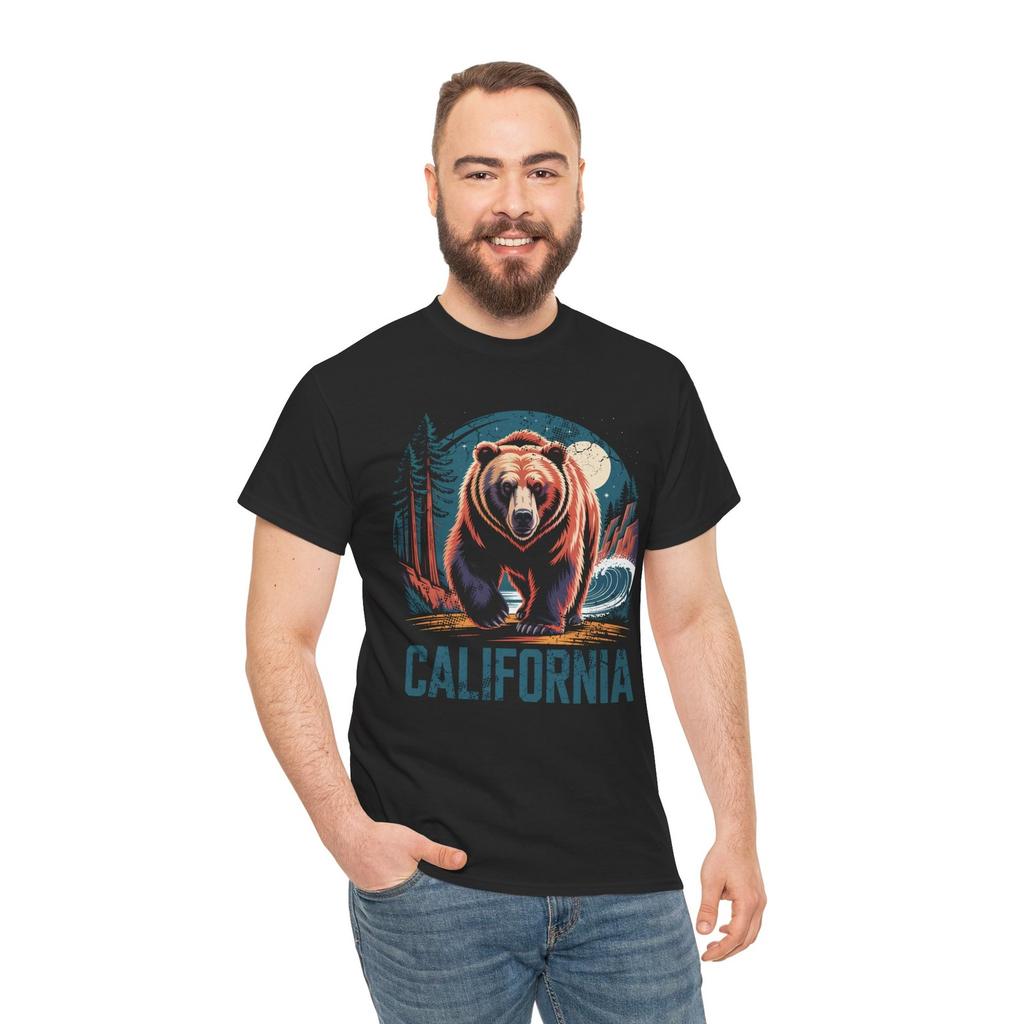 California Bear Unisex Tee, Nature Outdoors T-Shirt - Hiking Adventure Gift,