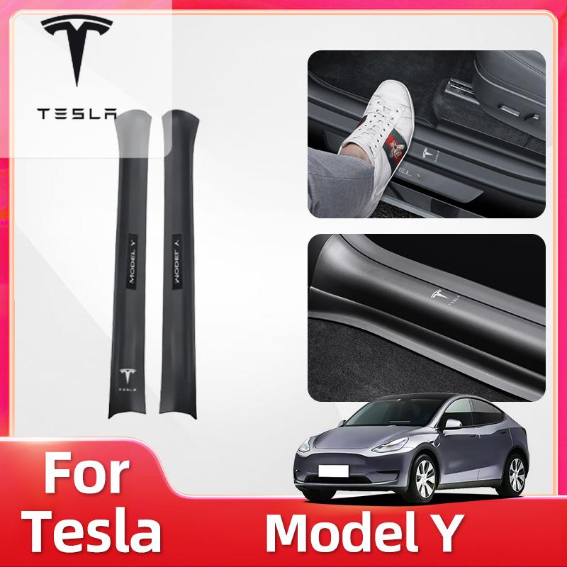 Car Sticker For Tesla Model Y 2020-2025 Threshold Strip Dedicated Built-in Welcome Pedal Threshold Strip Interior Modification W