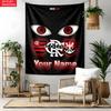 CR Flamengo Custom Name Tapestry Personalized Wall Art Hanging Bohemian Home Decor for Bedroom Dorm Living Room