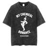 Футболки Rock Band My Chemical Romance Washed The Black Parade для мужчин и женщин в стиле панк-хип-хоп с коротким рукавом, хлопковая футболка, свободные футболки