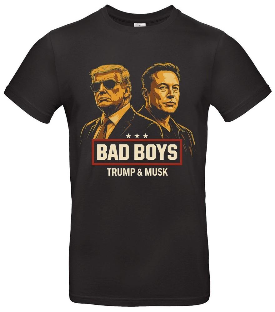 Trump Musk Badboys T Shirt Oversized USA Style Cotton Fun Men Women Unisex T-Shirt