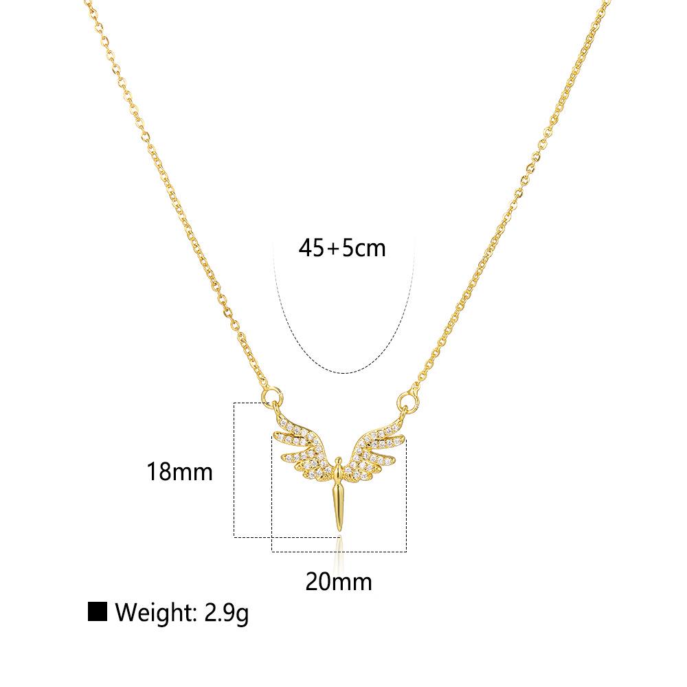 Высококлассное ожерелье-подвеска «Крылья ангела» класса люкс для женщин