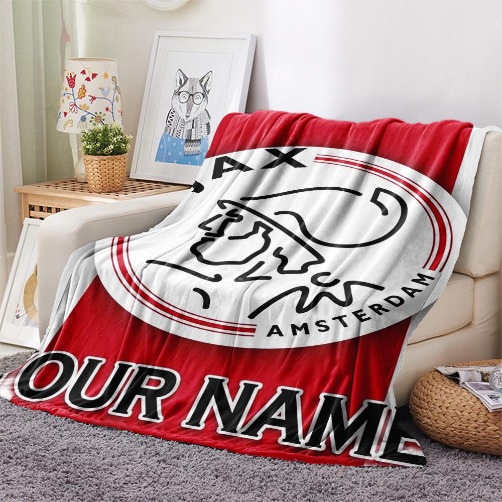 1PC Custom Name AJAX Patterned Flannel Blanket Suitable For All Seasons for Home Decor Warmth and Comfort Gifts Holiday Present