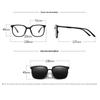 2 In 1 Magnetic Multi-Functional Night Vision Driving Sunglasses Magnetic Clip-On Lens Myopia Frames Polarized Sun Protection