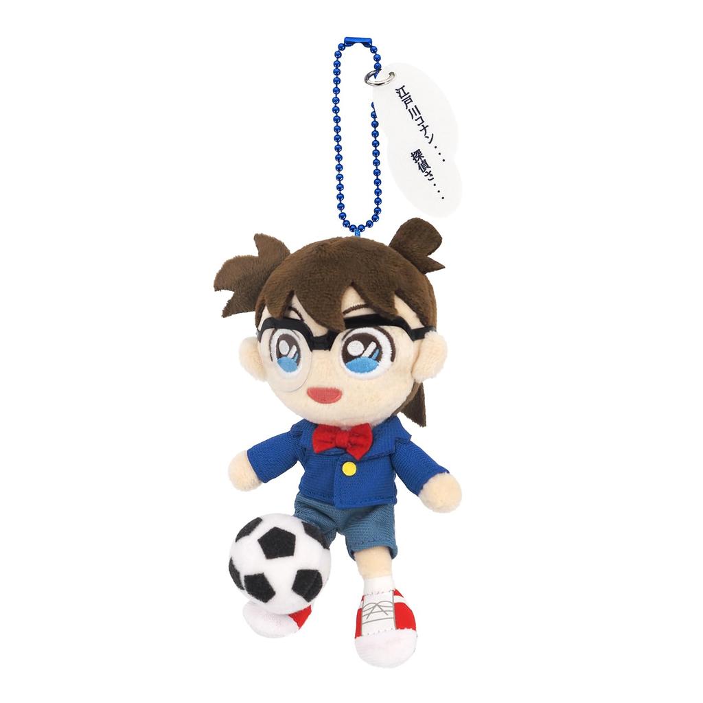 Sanei Boeki Detective Conan Fluffy Friends Conan Soccer W8 x D5 x H14cm Plush Toy FCM02 ver. (Mascot)