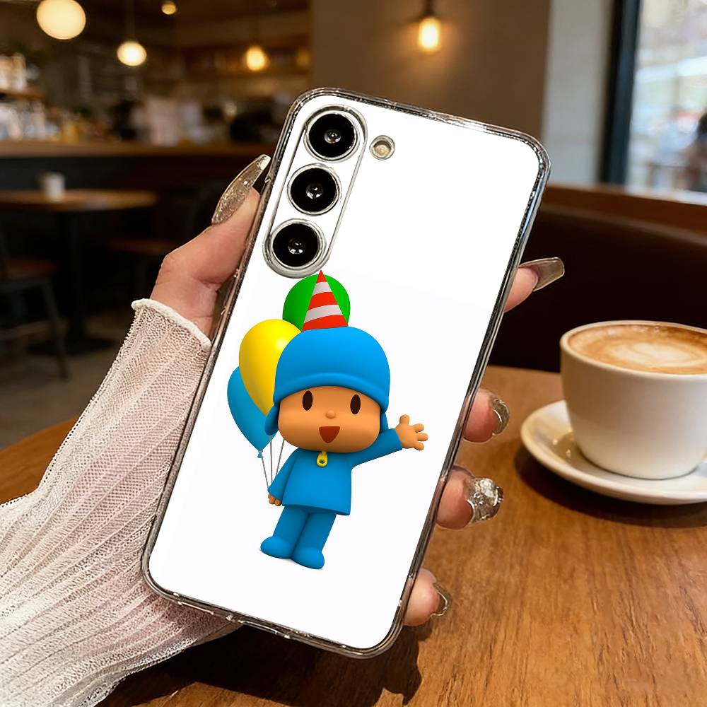 CUTE P-Pocoy-o Phone Case For Samsung S25,S24,S21,S22,S23,S30,Ultra,S20,Plus,Fe,Lite Transparent Cover