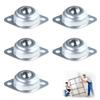 Pack Of 5 Mini Furniture Castors 15mm Round Ball Rollers Small Flat Furniture Rollers Upgrades for Home & Industrial Use
