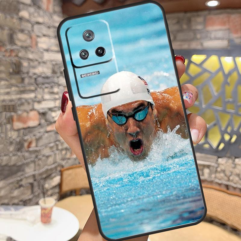 Чехол для плавания Michael Phelps для Xiaomi 15 14 13 Ultra 11T 12T 13T 14T Pro POCO X7 X6 Pro X3 X5 M6 F5 F6 Pro