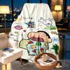 Crayon Shin Print Blanket - Soft & Comfortable, for Bedroom, Travel, Sofa, Home Decoration - Birthday Christmas Gift for Friend