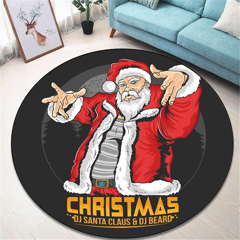 Новинка 2022 года, Рождественский круглый ковер, напольный коврик для гостиной, ковер из полиэстера, стул для киберспорта, круглый коврик, Прямая поставка, подарок ребенку