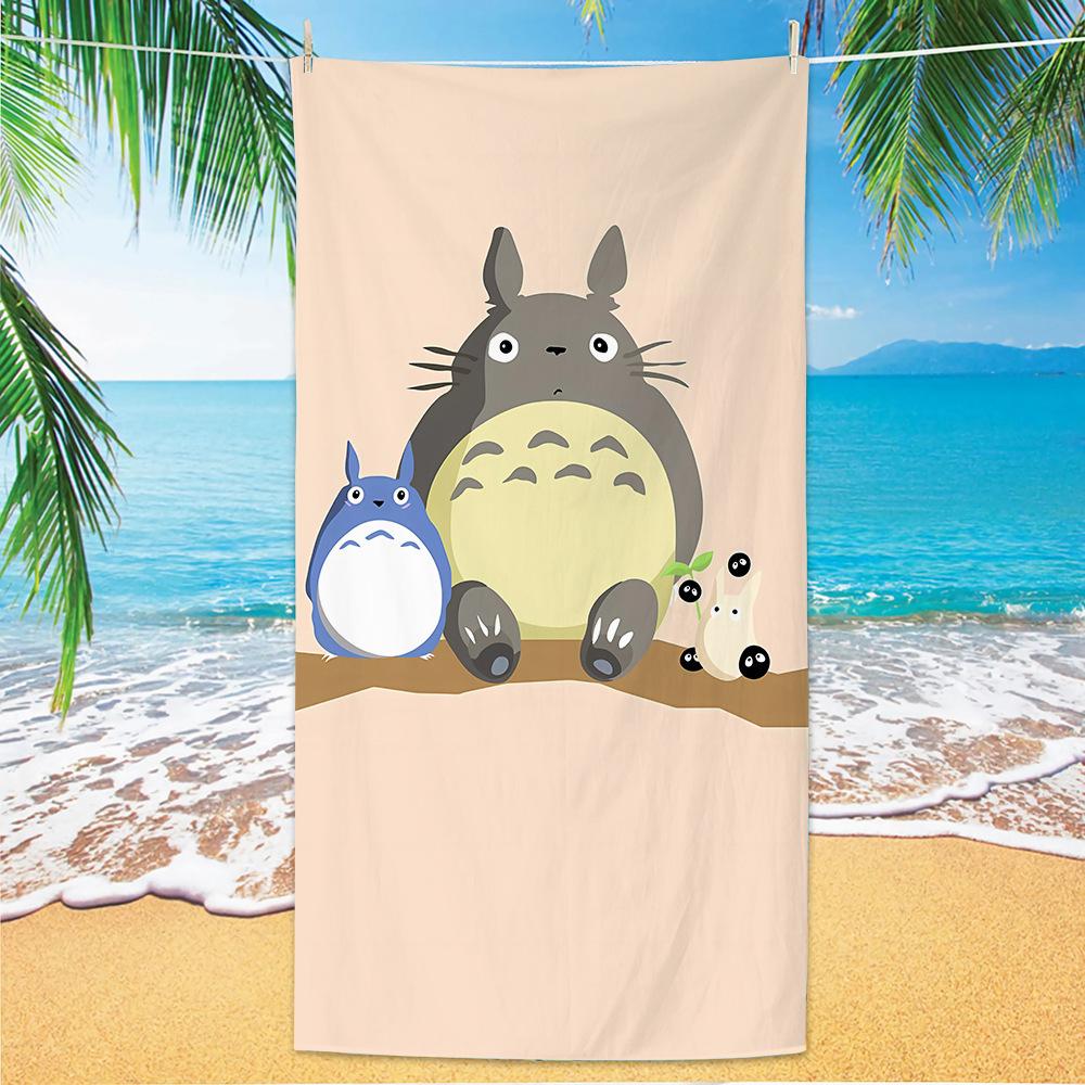 Send Cartoon Animation Chinchilla Beach Towel Microfiber Digital Printing Quick-Drying Beach Towel