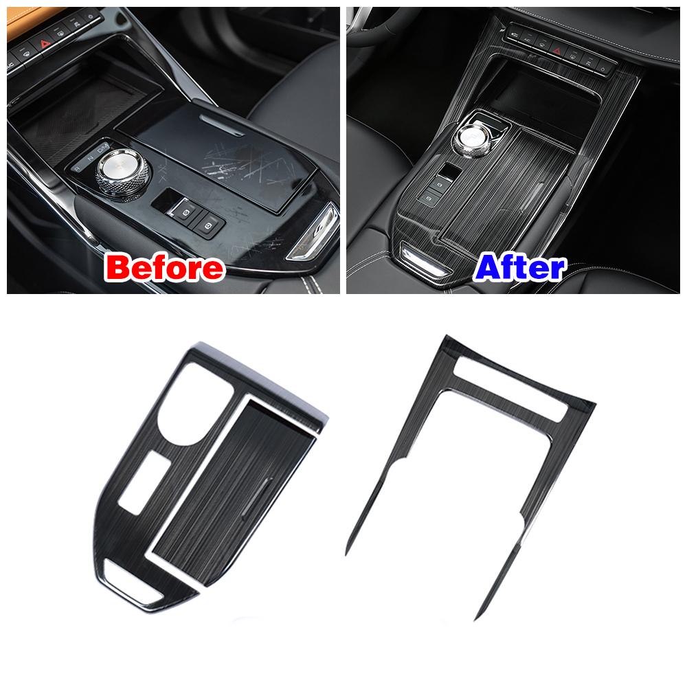 Для Haval H6 3-го поколения 2024 2024 Центральная консоль рычага переключения передач Панель коробки передач Рамка Отделка Наклейка из нержавеющей стали Изменение цвета Крышка