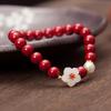 Chinese Cinnabar Peace Gourd Jade Bracelet Ladies Girl Delicate Elegant Lucky Red Bracelets Fashion Jewelry Accessories
