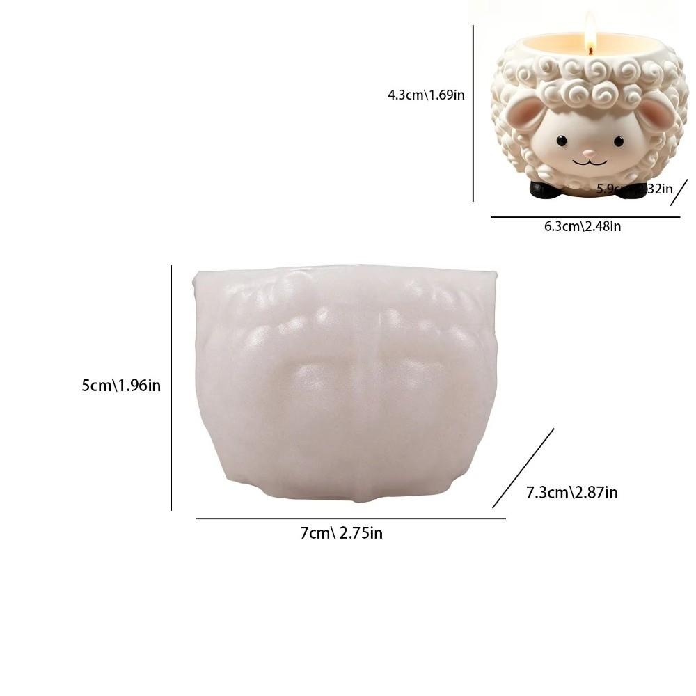 Soft Silicone Animal Statue Mold Handmade Reusable Candle Mold Sheep Silicone Mold Home Decoration