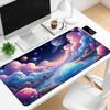 Rainbow Starry Sky Large Extended Gaming Mousepad Non Slip Desk Mat Dreamy Color Cloud Moon Keyboard Mousepad For Laptop Desktop