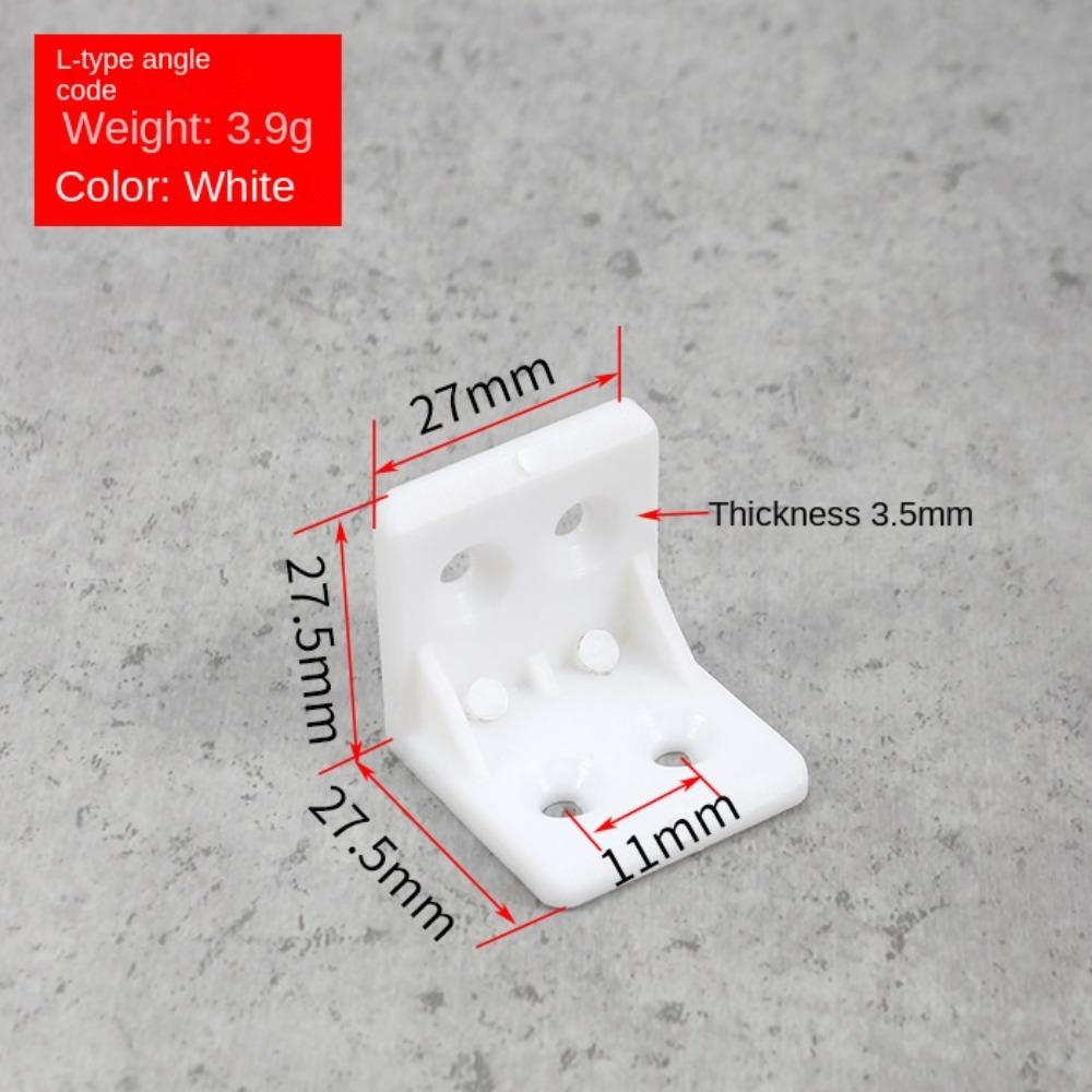 10PCS Nylon Plastic Corner Code 90 Degree Angle Retainer Laminate Clothe Cabinet Reinforcement Connector Hardware Accessories