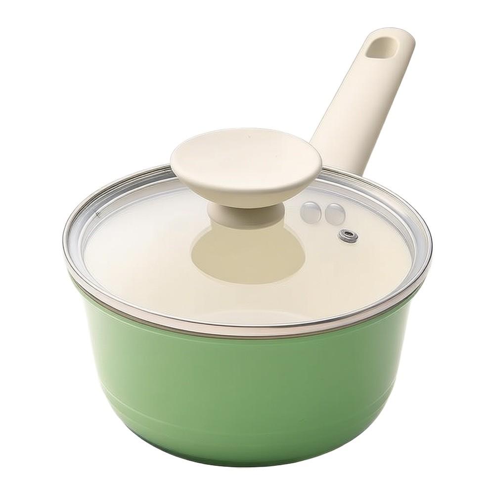 Sturdy Construction Saucepan with Clear Lid for Boiling For Milk Porridge Noodles and Other Daily Cooking Activities
