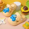 Boys Summer Cartoon Slippers Soft Non Slip Indoor Bath Sandals Comfortable Cushioned Kids House Shoes For Boys And Toddlers