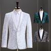 Men's Iridescent Sequin Tuxedo Jacket - Ideal for DJs, Nightclubs, and Stage Performances