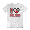 Взрослая или детская футболка для футбола I LOVE POLAND 2024 Польша Чемпионат мира Хлопок