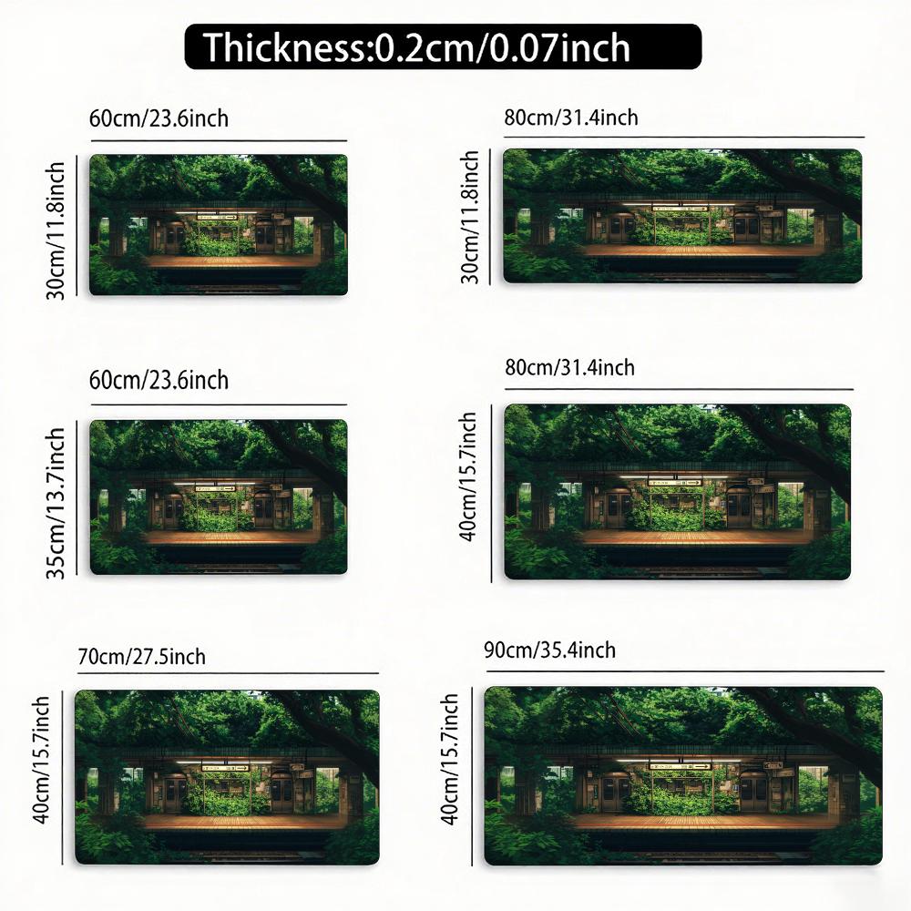 Healing Landscape Mouse Pad Large Rubber Base Non-slip PC Desk Accessories Mousepad for Office and Gamer Keyboard Mats Decor Mat