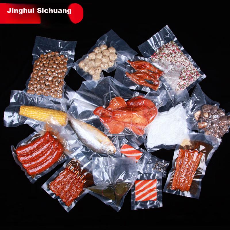 Jinghuisichuang Vacuum Food Bags [Textured 10*15cm], PE+PA Fresh-Keeping Sealing Bags, Vacuum Compression Packaging Bags, 100 Pieces