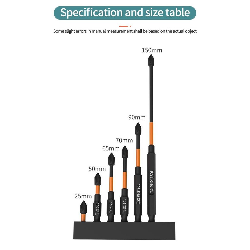 5 или 6 шт. Крестовая отвертка с сильной магнитной противоскользящей головкой высокой твердости, электрическая отвертка, удлиненная шестигранная электрическая дрель