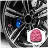 TINEASUR 4pcs Valve Caps Rhinestone Valve Stem Cover Steering Wheel Cover Tire Cap Car