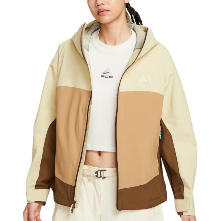 Nike Серия ACG Morpho Storm-FIT ADV Свободный крой Молния Куртка-дождевик с жестким верхом Водонепроницаемая Ветрозащитная Женская куртка HJ0247229
