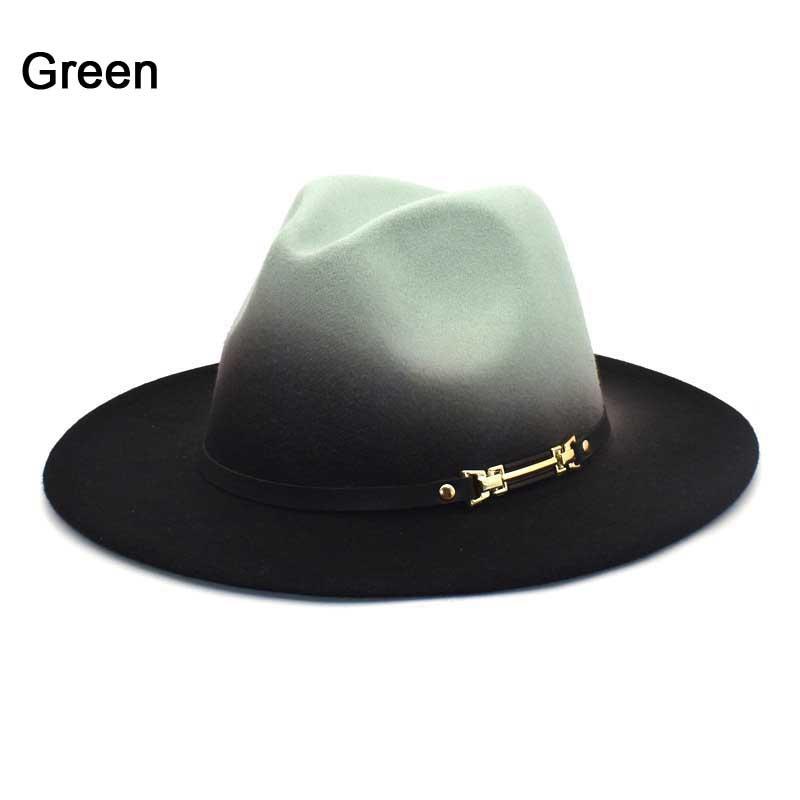 Шапки с градиентом цвета. Мужская и женская фетровая джазовая панама.