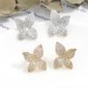 ZAKOL Exquisite Flower Micro Paved Stud Earrings Fashion Korea Zircon Leaf Earrings for Women Wedding Party Jewelry
