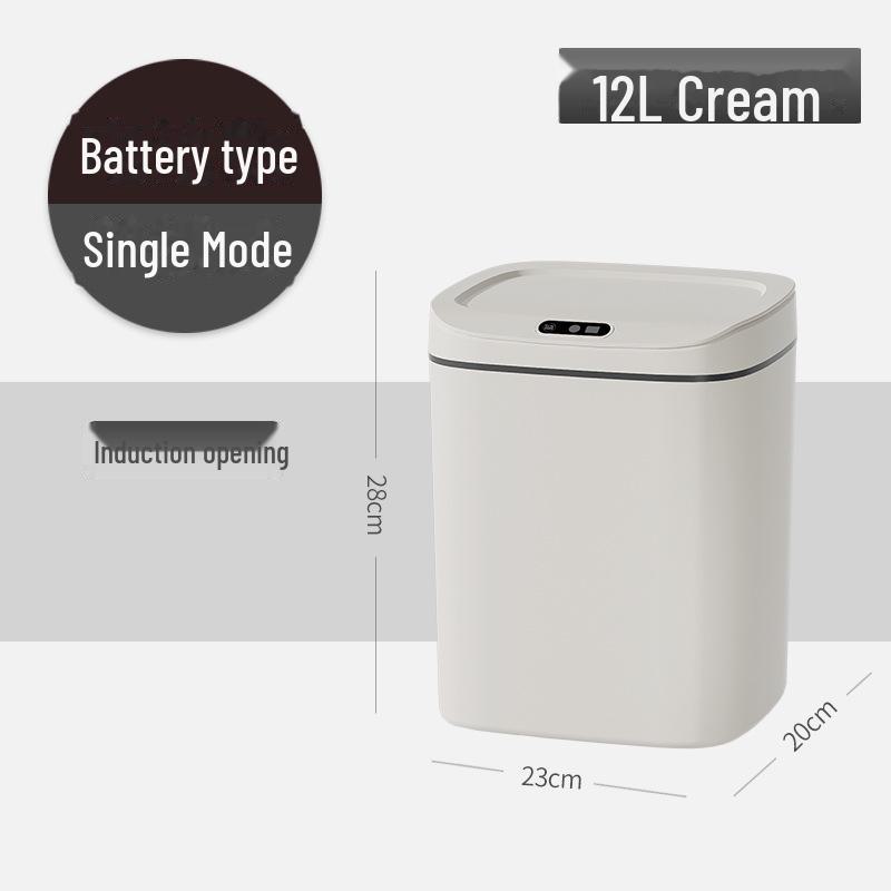 Large Capacity Smart Induction Trash Can for Kitchen and Bathroom