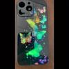 Роскошный цветной чехол для телефона с принтом бабочек для Samsung Galaxy S26 S25 S24 S23 Ultra Plus FE, закаленное стекло, черная жесткая крышка