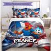 France Football Printed Bedding 3 Piece Set Cozy Breathable Bed Cover Set as Housewarming Holiday Gift