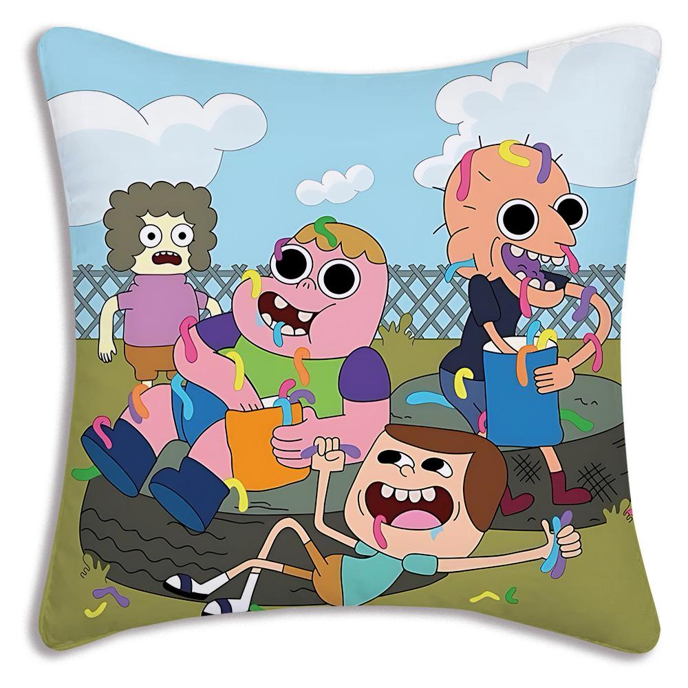 Милые мультяшные наволочки для подушек C-Clarence TV Мультяшные декоративные чехлы для подушек на диван для дома Двусторонние коротковорсовые милые чехлы для подушек